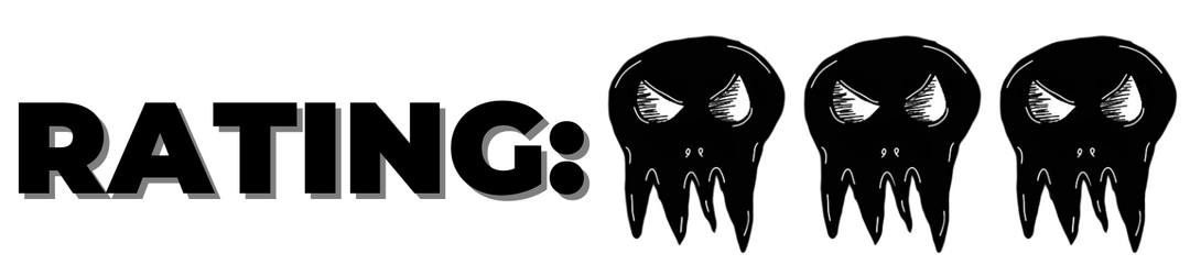 Black and white digital art depicting the word 